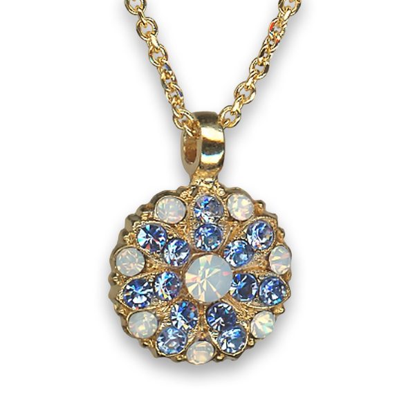 Necklace Pendant by Mariana Woman Charming Sapphire and Opal Swarovski Crystals