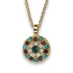 Necklace Pendant by Mariana Woman Gorgeous Garnet and Zircon Swarovski Crystals - Image 2