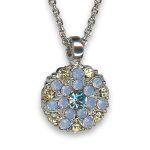 Necklace Pendant by Mariana Woman Adorable Aquamarine and Opal Swarovski Crystals - Image 3