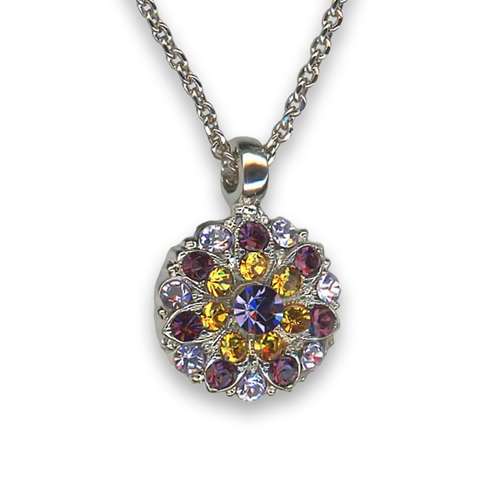N-5212-3107-RO (1) Necklace Pendant by Mariana Woman Elegant Amethyst and Jonquil Swarovski Crystals - Image 1