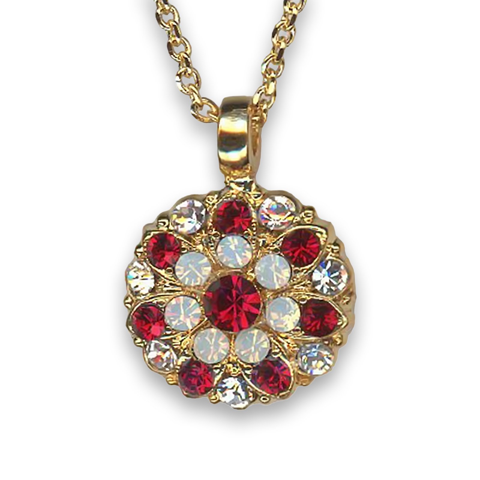 N-5212-MOL-1-YG (1) Necklace Pendant by Mariana Woman Stunning Siam and Moonlight Swarovski Crystals - Image 1