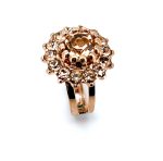 Ring By Mariana Woman Beautiful Light Peach Swarovski Crystals - Image 2