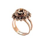 Ring By Mariana Woman Beautiful Light Peach Swarovski Crystals - Image 3