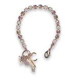 Bracelet by Mariana Woman Lovely Rose and Pearl Swarovski Crystals