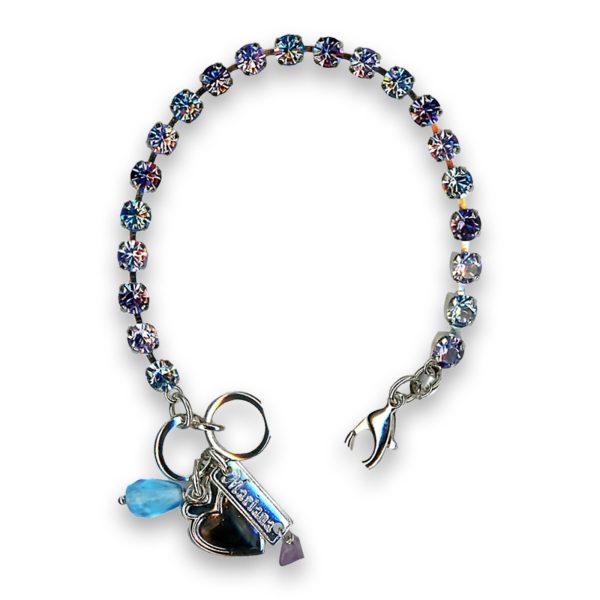Bracelet by Mariana Woman Exquisite Tanzanite and Aquamarine Swarovski Crystals