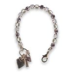 Bracelet by Mariana Woman Timeless Pearl and Amethyst Swarovski Crystals