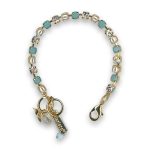 Bracelet by Mariana Woman Elegant Pearl and Turquoise Swarovski Crystals - Image 3
