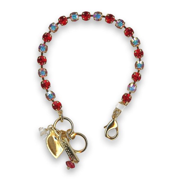 Bracelet by Mariana Woman Stunning Siam and AB Swarovski Crystals