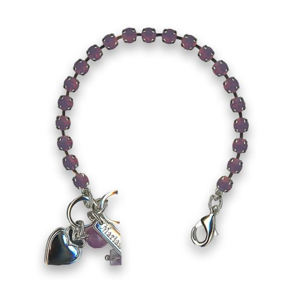 Bracelet by Mariana Woman Gorgeous Cyclamen Opal Swarovski Crystals