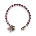Bracelet by Mariana Woman Lovely Fuchsia and Rose Swarovski Crystals
