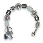 Bracelet by Mariana Woman Elegant Black Diamond and Clear Swarovski Crystals - Image 3