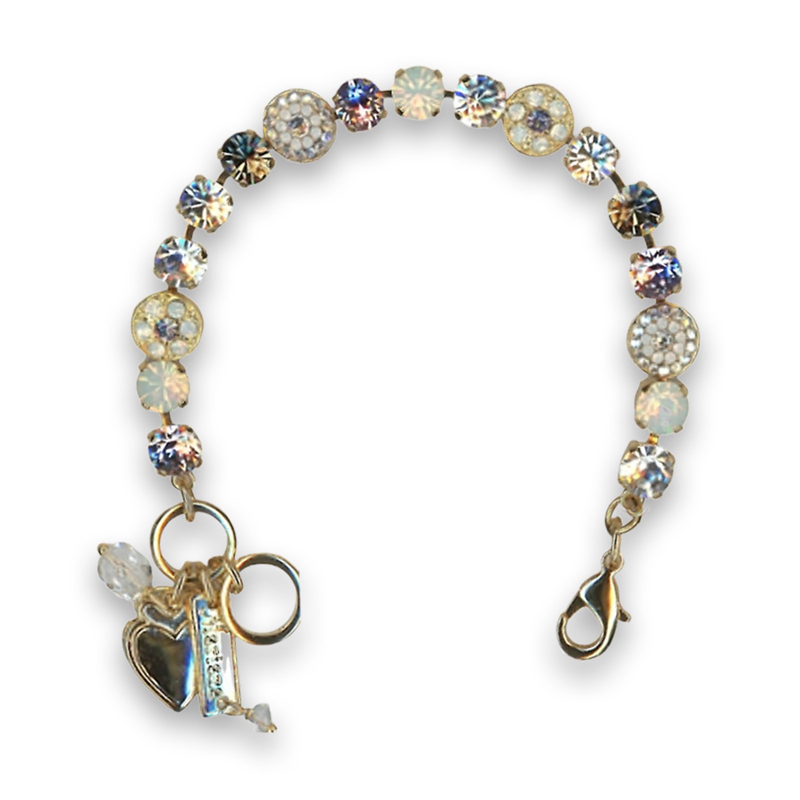 B-4044-1154-YG (1) Bracelet by Mariana Woman Adorable Opal and Clear Swarovski Crystals - Image 1