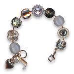 Bracelet by Mariana Woman Glamorous Black Diamond and Opal Swarovski Crystals
