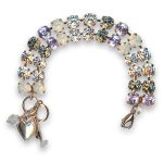 Bracelet by Mariana Woman Gorgeous Black Diamond and Vitral Swarovski Crystals
