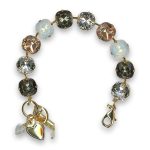Bracelet by Mariana Woman Luxurious Black Diamond and Peach Swarovski Crystals - Image 3