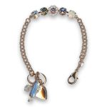 Bracelet by Mariana Woman Lovely Floral Opal and Clear Swarovski Crystals