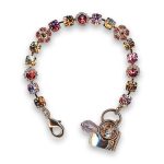 Bracelet by Mariana Woman Lovely Rose and Golden Swarovski Crystals - Image 3