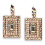 Earrings by Mariana Woman Timeless Pearl and Peach Swarovski Crystals - Image 2