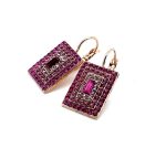 Earrings By Mariana Woman Lovely Rose and Fuchsia Swarovski Crystals - Image 2