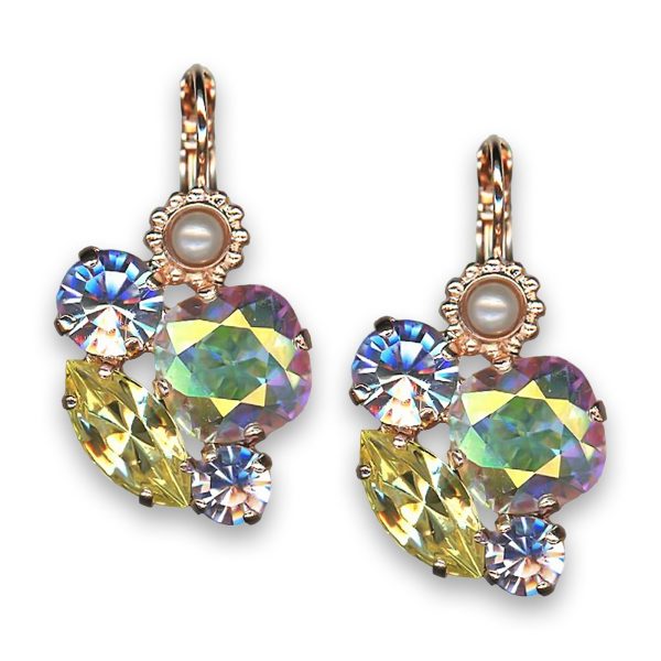 Earrings by Mariana Woman Exquisite AB and Violet Swarovski Crystals