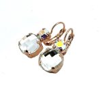 Earrings By Mariana Woman Perfect Silk AB and Clear Swarovski Crystals - Image 3