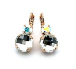 Earrings By Mariana Woman Perfect Silk AB and Clear Swarovski Crystals