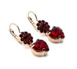 Earrings By Mariana Woman Beautiful Dangling Siam Swarovski Crystals - Image 3
