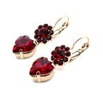 Earrings By Mariana Woman Beautiful Dangling Siam Swarovski Crystals