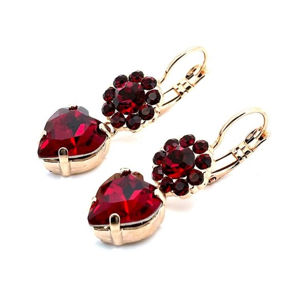 Earrings By Mariana Woman Beautiful Dangling Siam Swarovski Crystals