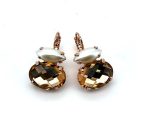 Earrings by Mariana Woman Alluring Pearl and Peach Swarovski Crystals