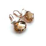 Earrings by Mariana Woman Alluring Pearl and Peach Swarovski Crystals - Image 3
