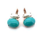 Earrings By Mariana Woman Beautiful Turquoise and Pearl Swarovski Crystals