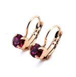 Earrings by Mariana Woman Dainty Fuchsia Swarovski Crystals - Image 2