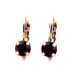 Earrings by Mariana Woman Dainty Fuchsia Swarovski Crystals