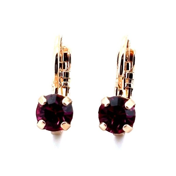 Earrings by Mariana Woman Dainty Fuchsia Swarovski Crystals
