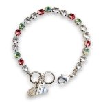 Bracelet By Mariana Woman Lovely Rose and Clear Swarovski Crystals - Image 2