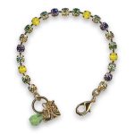 Bracelet by Mariana Woman Beautiful Lemon and Tanzanite Swarovski Crystals