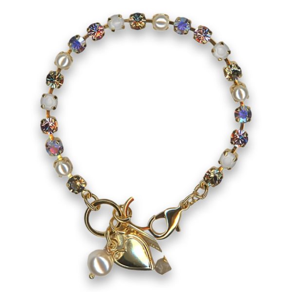 Bracelet by Mariana Woman Timeless Pearl and AB Swarovski Crystals
