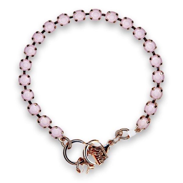 Bracelet by Mariana Woman Lovely Powder Rose Swarovski Crystals