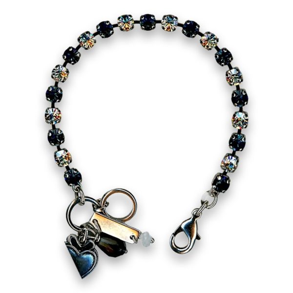 Bracelet by Mariana Woman Dainty Blue and Moonlight Swarovski Crystals