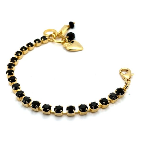 Bracelet by Mariana Woman Exquisite Jet Black Swarovski Crystals