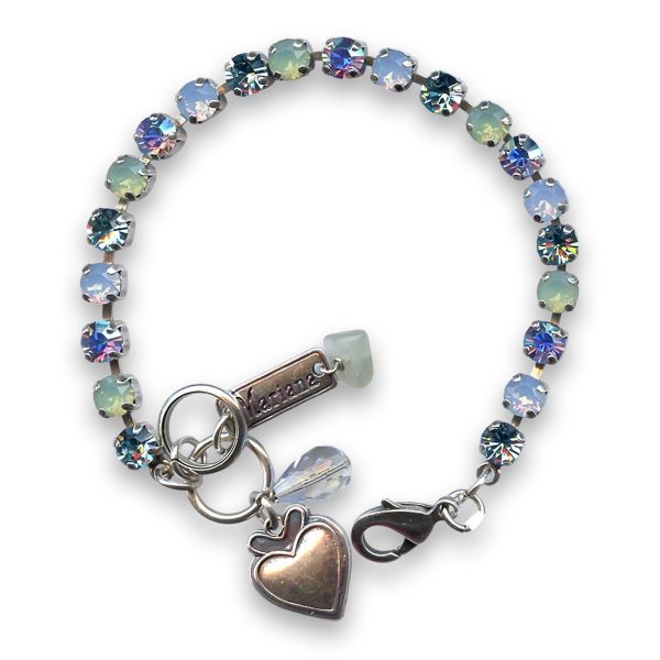 Bracelet by Mariana Woman Glitzy AB and Opal Swarovski Crystals