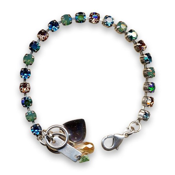 Bracelet by Mariana Woman Fab Green and Amber Swarovski Crystals