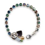 Bracelet by Mariana Woman Fab Green and Amber Swarovski Crystals - Image 2