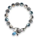 Bracelet by Mariana Woman Charming Aquamarine and Clear Swarovski Crystals - Image 3