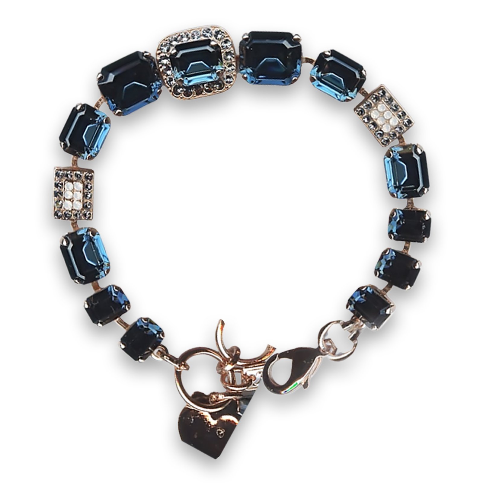 B-4040-7-1069-RG (1) Bracelet by Mariana Woman Elegant Montana and Opal Swarovski Crystals - Image 1