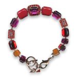 Bracelet by Mariana Woman Sassy Orange and Fuchsia Swarovski Crystals