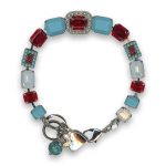 Bracelet by Mariana Woman Stunning Siam and Turquoise Swarovski Crystals