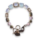 Bracelet by Mariana Woman Luxurious Silk and Opal Swarovski Crystals - Image 2