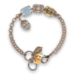 Bracelet by Mariana Woman Elegant Golden and Opal Swarovski Crystals - Image 3